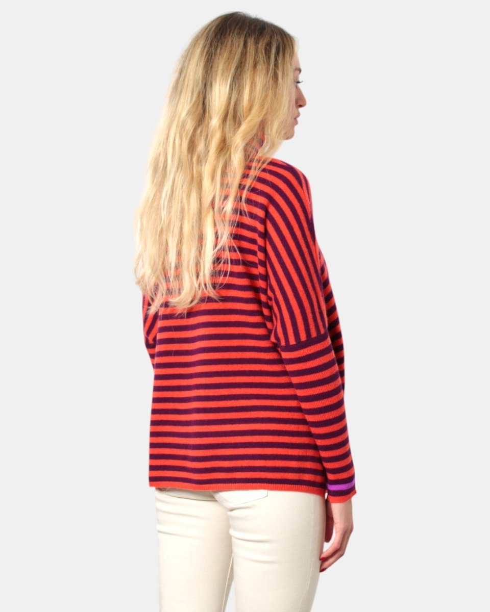 MAGLIA A GIROCOLLO STRIPES SUNSET - 10Decimi