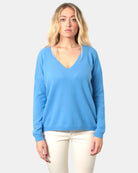 MAGLIA A V CORNFLOWER - 10Decimi