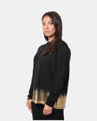 MAGLIA BASICA LIVIANA CONTI - NERO/ORO - 10Decimi