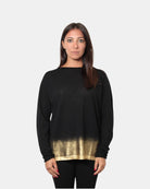 MAGLIA BASICA LIVIANA CONTI - NERO/ORO - 10Decimi