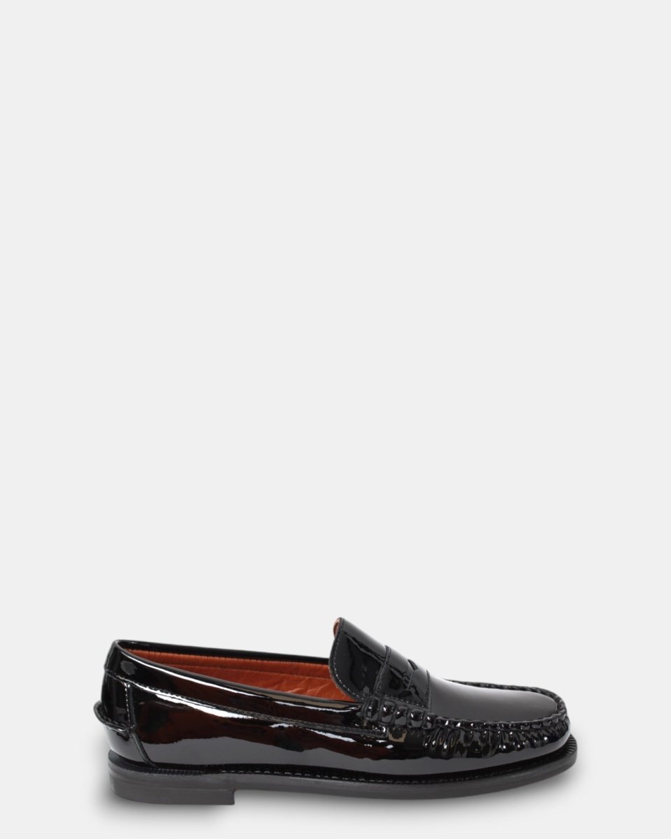 MOCASSINO SEBAGO MOD. CLASSIC DAN PATENT LEATHER - 902 BLACK - 10Decimi