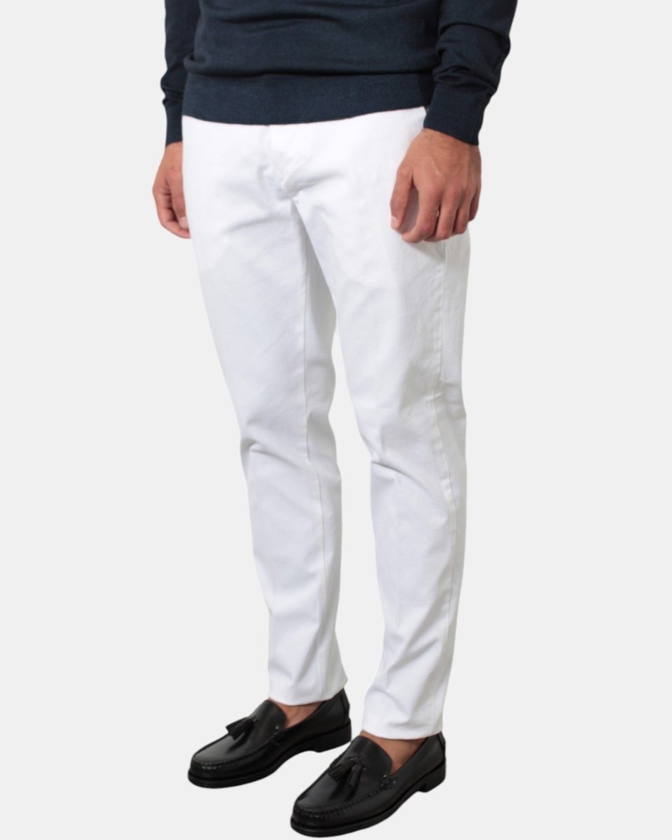 PANTALONE BE.ABLE MOD. LOUIS REGULAR - BIANCO - 10Decimi