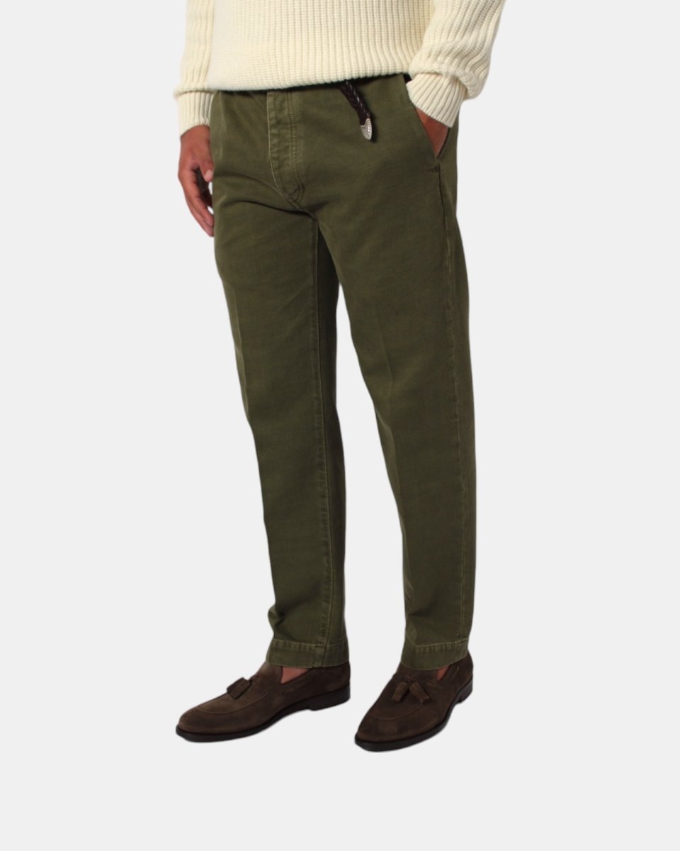 PANTALONE NINE IN THE MORNING CHINO - VERDE - 10Decimi