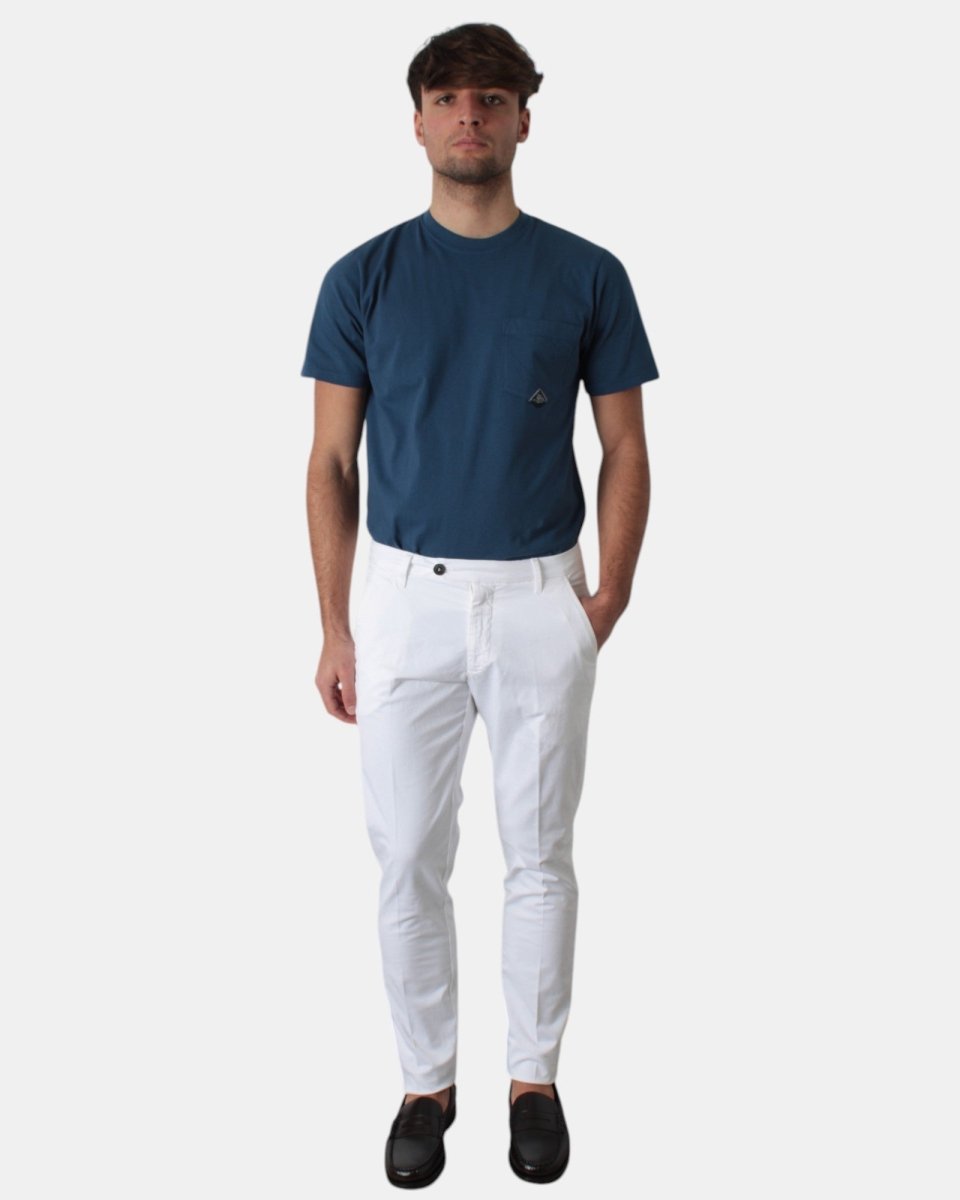 PANTALONE ROY ROGER'S MOD. NEW ROLF - C0014 - OPTIC WHITE - 10Decimi