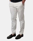 PANTALONE TASCA A FILO MICHELE CARBONE MOD. BRAD CAPRI - 009 PANNA - 10Decimi