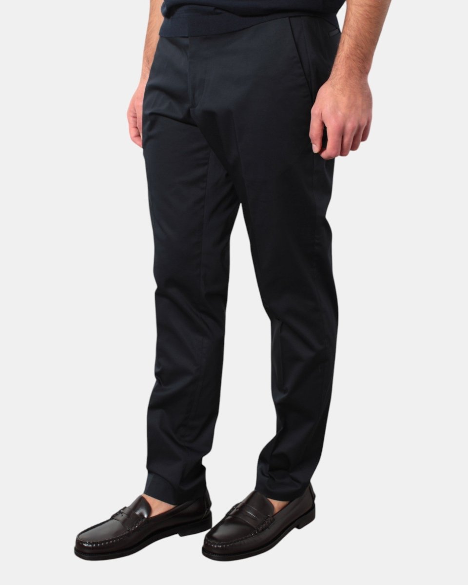 PANTALONE TASCA A FILO MICHELE CARBONE MOD. BRAD CAPRI - 016 NAVY - 10Decimi