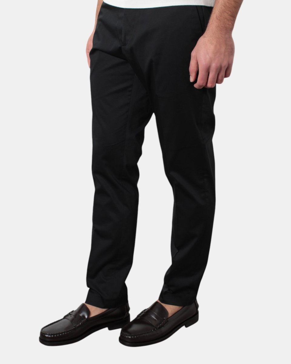 PANTALONE TASCA A FILO MICHELE CARBONE MOD. BRAD CAPRI - 019 NERO - 10Decimi