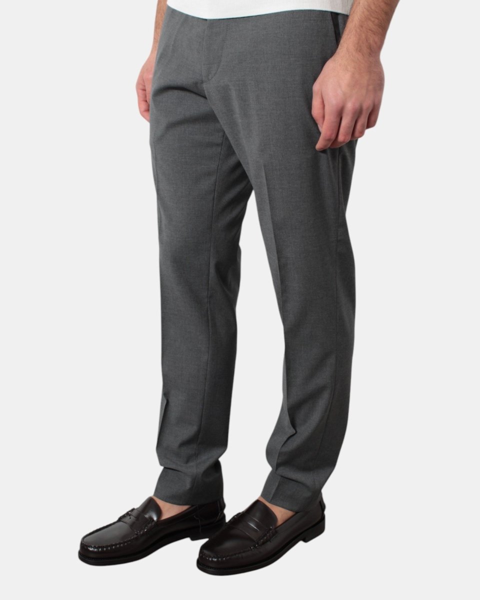 PANTALONE TASCA A FILO MICHELE CARBONE MOD. BRAD CAPRI - 579 GRIGIO MEDIO - 10Decimi