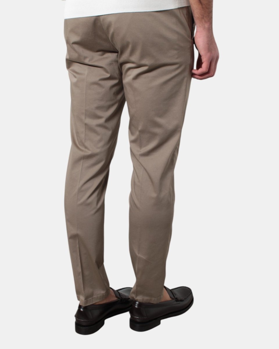 PANTALONE TASCA A FILO MICHELE CARBONE MOD. BRAD PLUS - 015 FANGO - 10Decimi