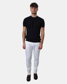 PANTALONE TASCA A FILO MICHELE CARBONE MOD. BRAD PLUS - 282 BIANCO - 10Decimi