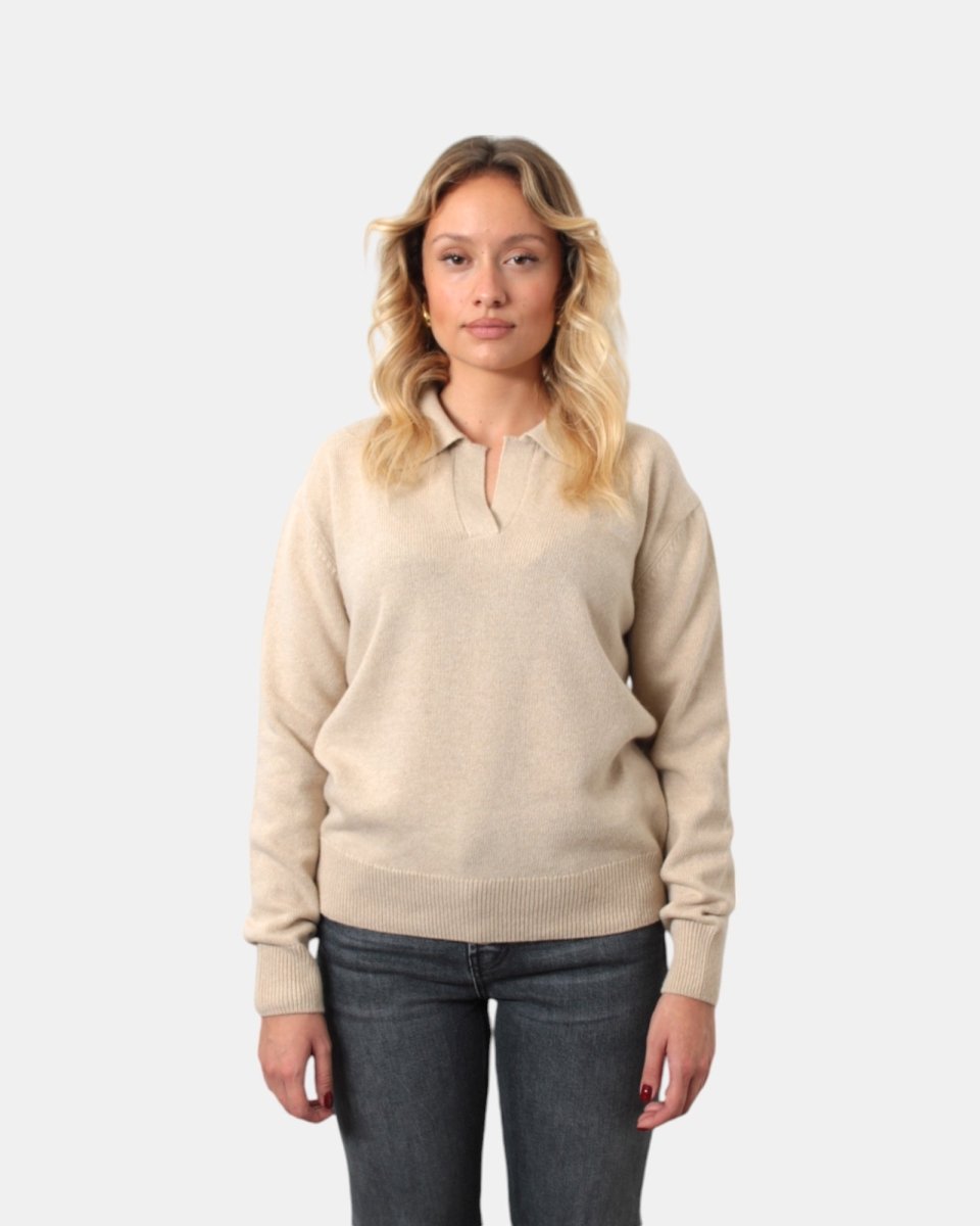 POLO A MANICA LUNGA MC2 SAINT BARTH - BLEND WS 11 BEIGE - 10Decimi