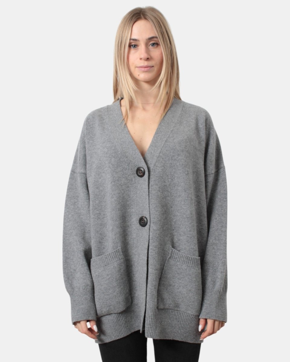 ROBERTO COLLINA - Cardigan Grigio - 10Decimi