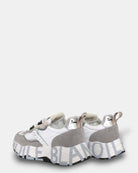 SNEAKERS VOILE BLANCHE MOD. CLUB105. GREY/WHITE/SILVER - 10Decimi