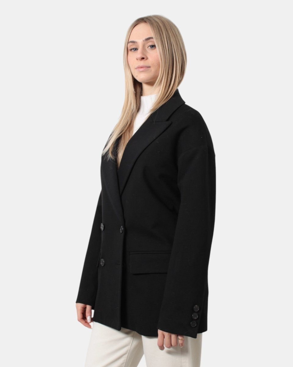 SOLOTRE - Blazer Doppiopetto Nero - 10Decimi